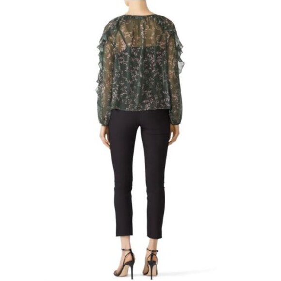 SLATE & WILLOW, Long sleeve floral green blouse - Picture 3 of 13